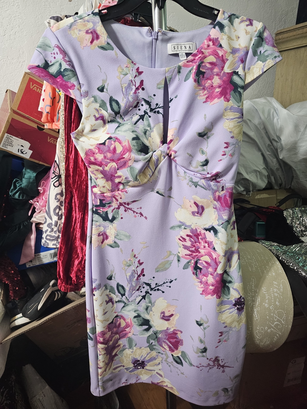 Lilac Floral Sheath Dress